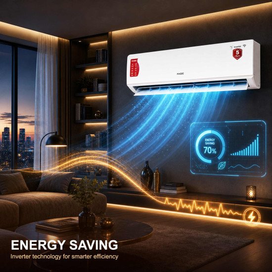 Air Conditioner Magic 3 TON 10 Years Compressor Warranty 7 Years indoor And Outdoor Unit