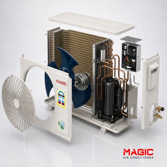 Air Conditioner Magic 3 TON 10 Years Compressor Warranty 7 Years indoor And Outdoor Unit