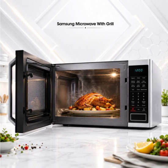 Samsung Microwave With Grill MG40J5133AT Silver