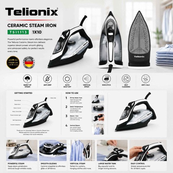 TSI1113 TELIONIX STEAM IRON