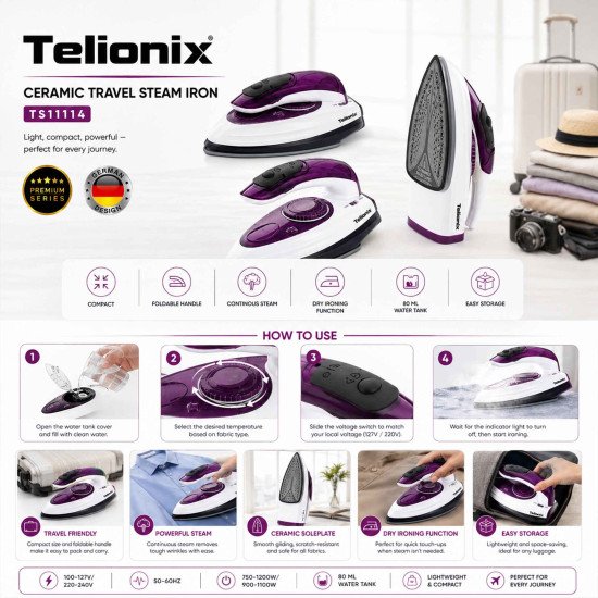 TSI1114 TELIONIX STEAM IRON