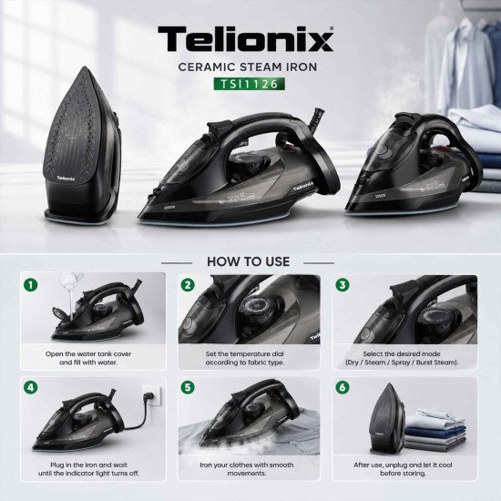 TSI1126 TELIONIX STEAM IRON