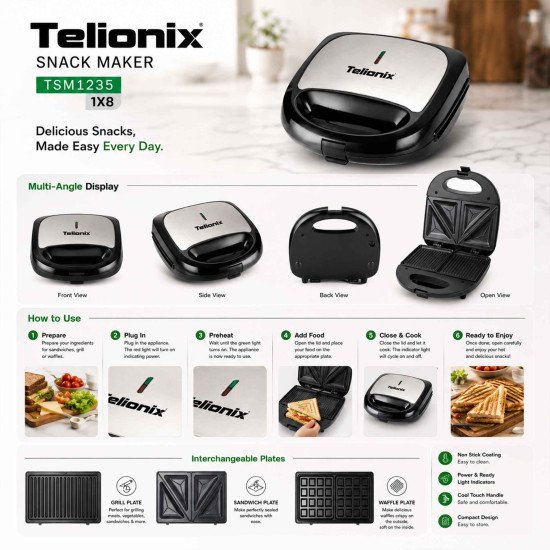 TSM1235 TELIONIX SNACK MAKER
