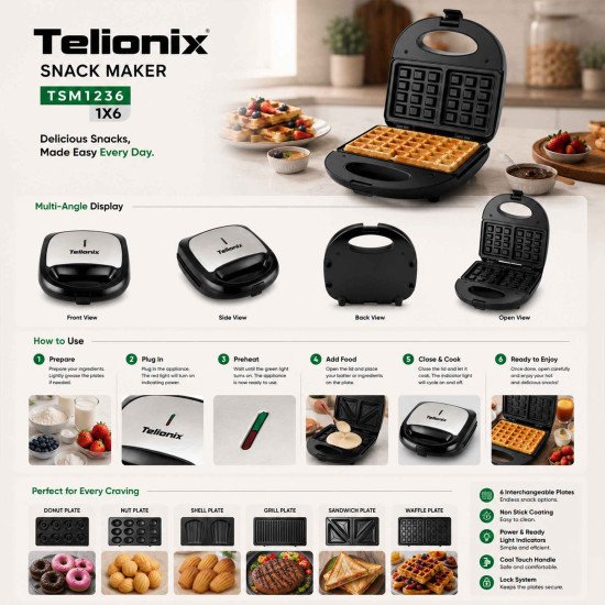 TSM1236 TELIONIX SNACK MAKER