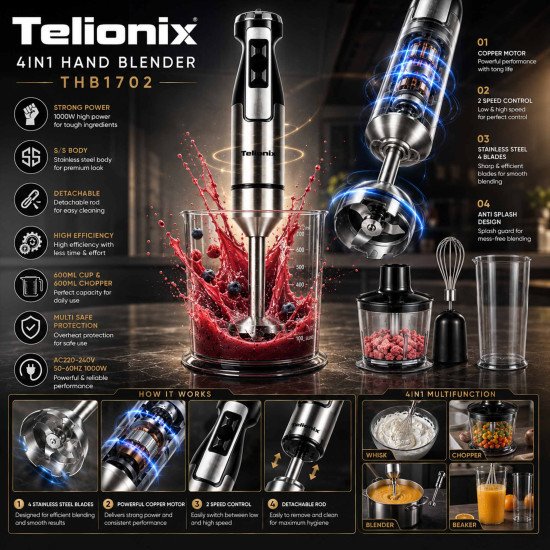 THB1702 TELIONIX HAND BLENDER