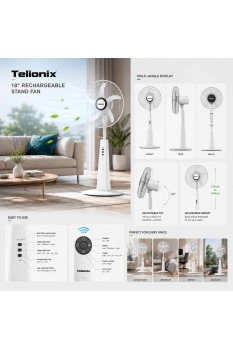 TSF2251 TELIONIX RECHARGEABLE STAND FAN