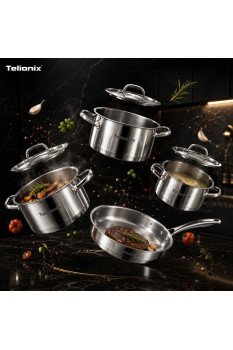 TSC3626 TELIONIX S/S COOKWARE SET 8PCS