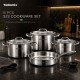 TSC3626 TELIONIX S/S COOKWARE SET 8PCS