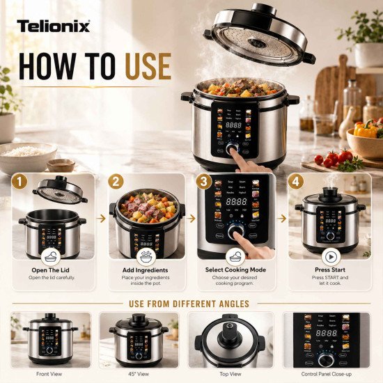TPC3673 TELIONIX ELECTRIC PRESSURE COOKER