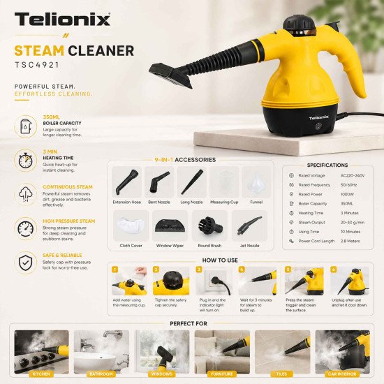 TSC4921 TELIONIX STEAM CLEANER