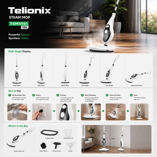 TSM4961 TELIONIX STEAM MOP