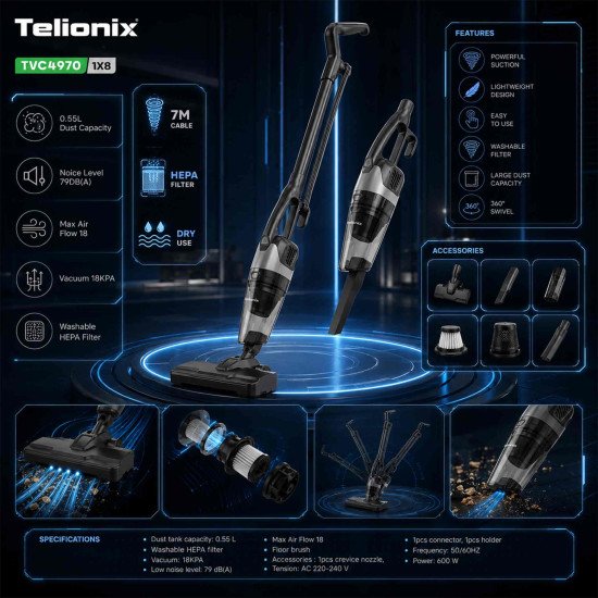 TVC4970 TELIONIX VACUUM CLEANER