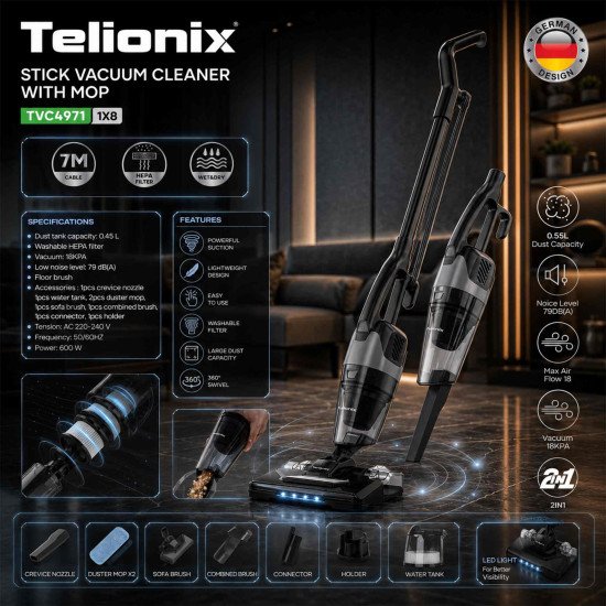 TVC4971 TELIONIX VACUUM CLEANER